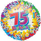 75th Birthday Explosion balloon richmond nsw